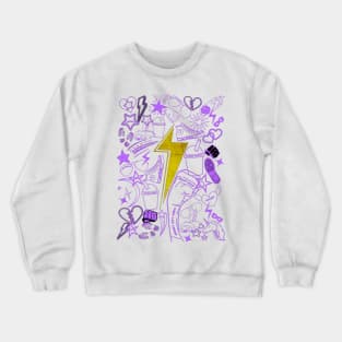 Cosmic Ms. Kamala Khan X Yellow Lightning - Purple Crewneck Sweatshirt